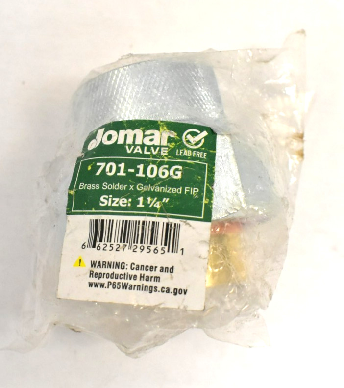 Jomar Valve Dielectric Union FIP x Solder 1-1/4" Lead Free Galvanized 701-106G