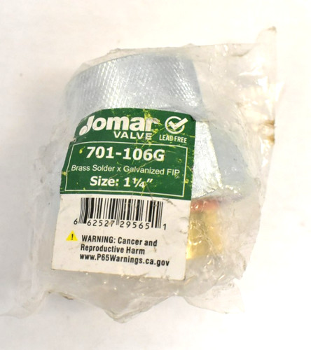 Jomar Valve Dielectric Union FIP x Solder 1-1/4" Lead Free Galvanized 701-106G