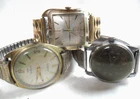 3 Vintage Mens Mechanical Watches Waltham Tip Top & Orfeus 4 Parts /Repair As-Is