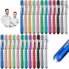 24 Pack Pen Light for Nurse Gift LED Penlight with Pupil Gauge, Reusable Nurs...