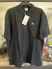 Lacoste Men's Short Sleeve BLACK Polo Shirt-Size: 7 -L/XL⭐️NEW w/Tags🔥