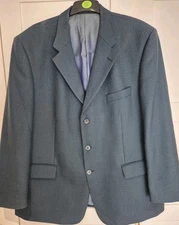 Douglas The Business 100% Wool Deep Teal Men's Blazer Jacket Uk 48in 3 Button...
