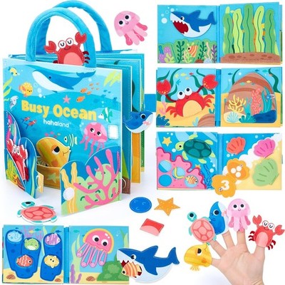 Montessori Busy Board Filzbuch mit Meerestieren 1 Jahr Aktivitäten