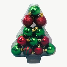 21890 - Set of 24 Count Red and Green Christmas Holiday Ornaments for Seasonal D