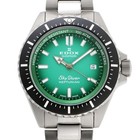 Edox Neptunian Skydiver Automatik Herrenuhr 44mm SS grünes Zifferblatt...