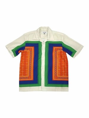 Salvadore atelier Celine Foulard Print Silk Shirt Mens Medium Kanye Coachella
