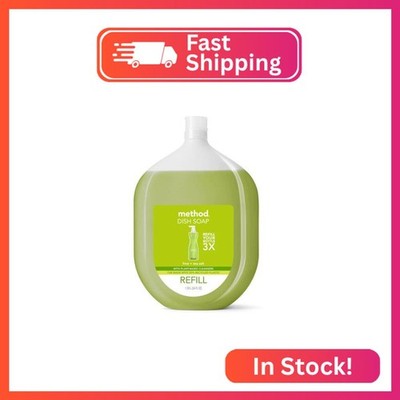 Method Gel Dish Soap Refill, Lime + Sea Salt Scent, Powerful Cleaning Formula, L