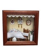 Reutter Porzellan Germany 3d Diorama Kitchen Scene In Box