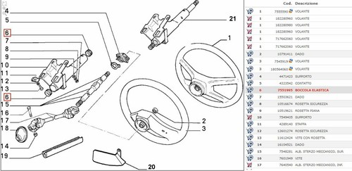 BOCCOLA PIANTONE ALBERO STERZO FIAT PANDA PUNTO TIPO DEDRA Y10 - FIAT 7551995 - Imagen 4 de 4