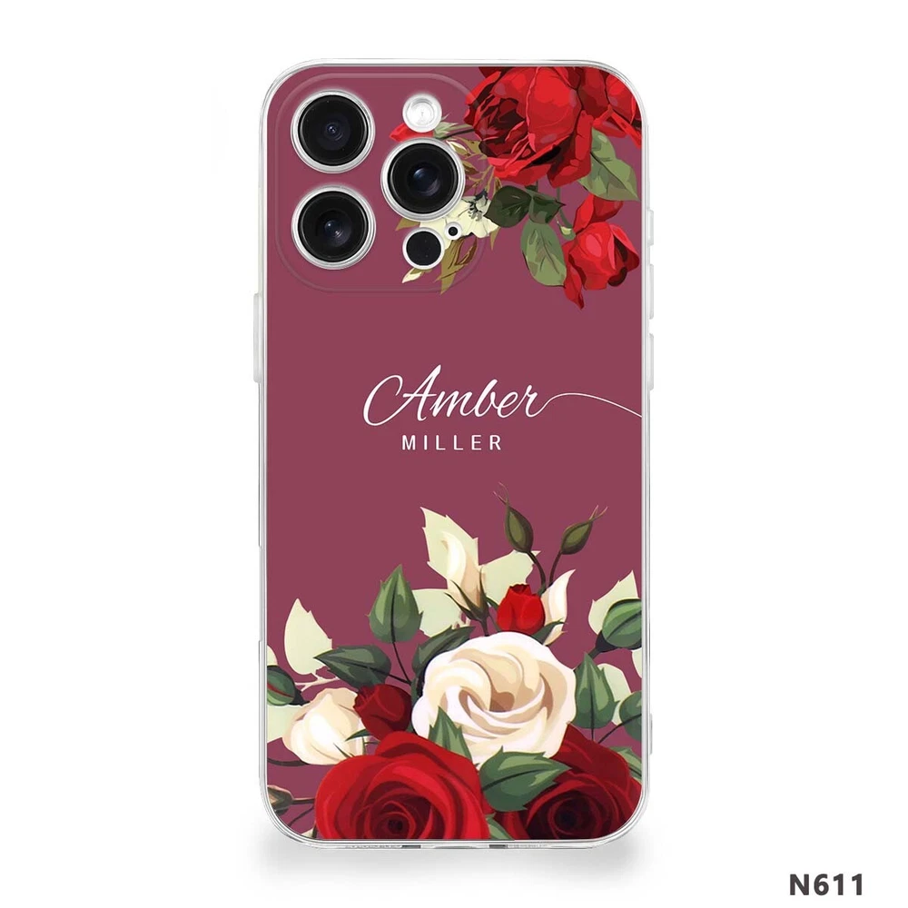 Floral TPU Phone Case for iPhone 15 16 Plus 14 13 12 11 XS Pro Max