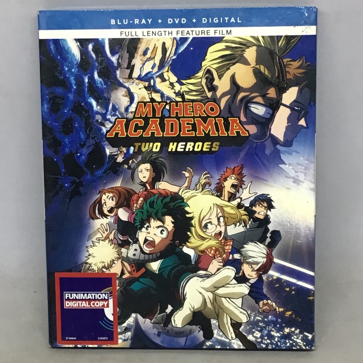 Funimation My Hero Academia: Two Heroes Blu-ray With Movie Sleeve