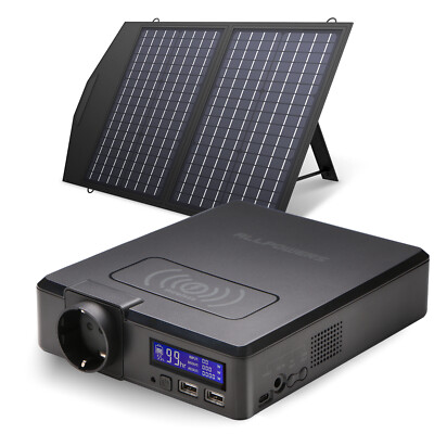 ALLPOWERS Powerbank 200W 41600mAh Tragbarer Powersation Mit 18V 60W Solarpanel