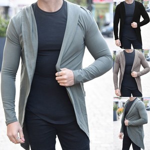 Men-Personality-Hooded-Casual-Cardigan-Long-Sleeve-Solid-Color-Slim-Fit-Coat
