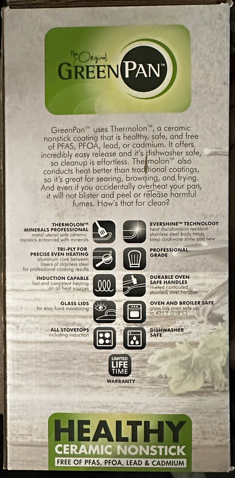 NIB The Original GreenPan Venice Pro Collection Induction 7-Piece Set Nonstick