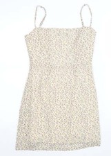 Nasty Gal Womens Beige Polyester Blend Shift Size 6