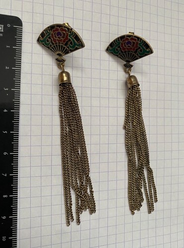 Boucles D'oreilles Anciennes Vintage - Fantaisie Perle Raisin - Vin Paris - France