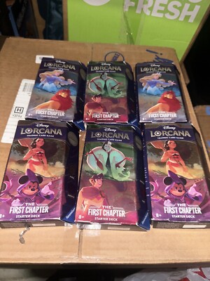 Disney Lorcana Starter Deck Set Of 6 - BRAND NEW, SHIPS FAST | eBay
