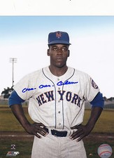 CHOO CHOO COLEMAN  NEW YORK METS      ACTION SIGNED 8x10