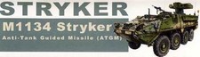 Afv M-1134 Stryker Atgm Anti-tank Missile Incl Acqueforti Modello Kit 1:3 5