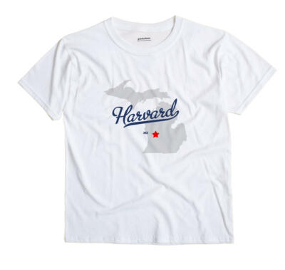 Harvard Michigan MI T-Shirt MAP | eBay