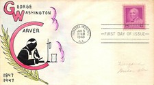 953 3c George Washington Carver Mellone #41 Mae Weigand hand painted [58470]