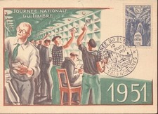 Timbre France 879 JT 1951 obl 1er jour Valenciennes  ref BB 13