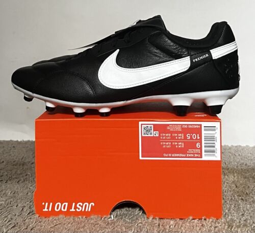 Size 9M- Nike Premier III 3 FG Black White NBY HM0265-002