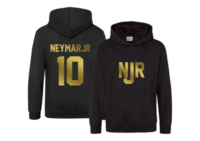 MVPRINTS Kids Neymar Jr Hoodie Soccer Footballer Hoody Boys Hoodie Girls Hoodie
