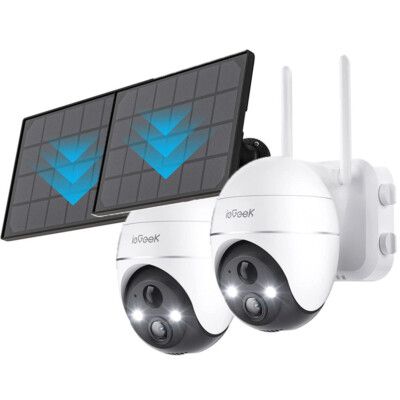 5MP ieGeek Überwachungskamera Aussen Akku IP camera 2.4GWIFI PIR Bewegungssensor