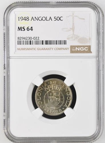 Angola 50 Centavos 1948 - NGC MS 64