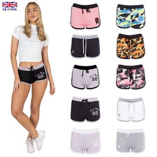 women's Ladies Camouflage Hot Pants Camo Stretch Summer Shorts Yoga, Gym, Dance