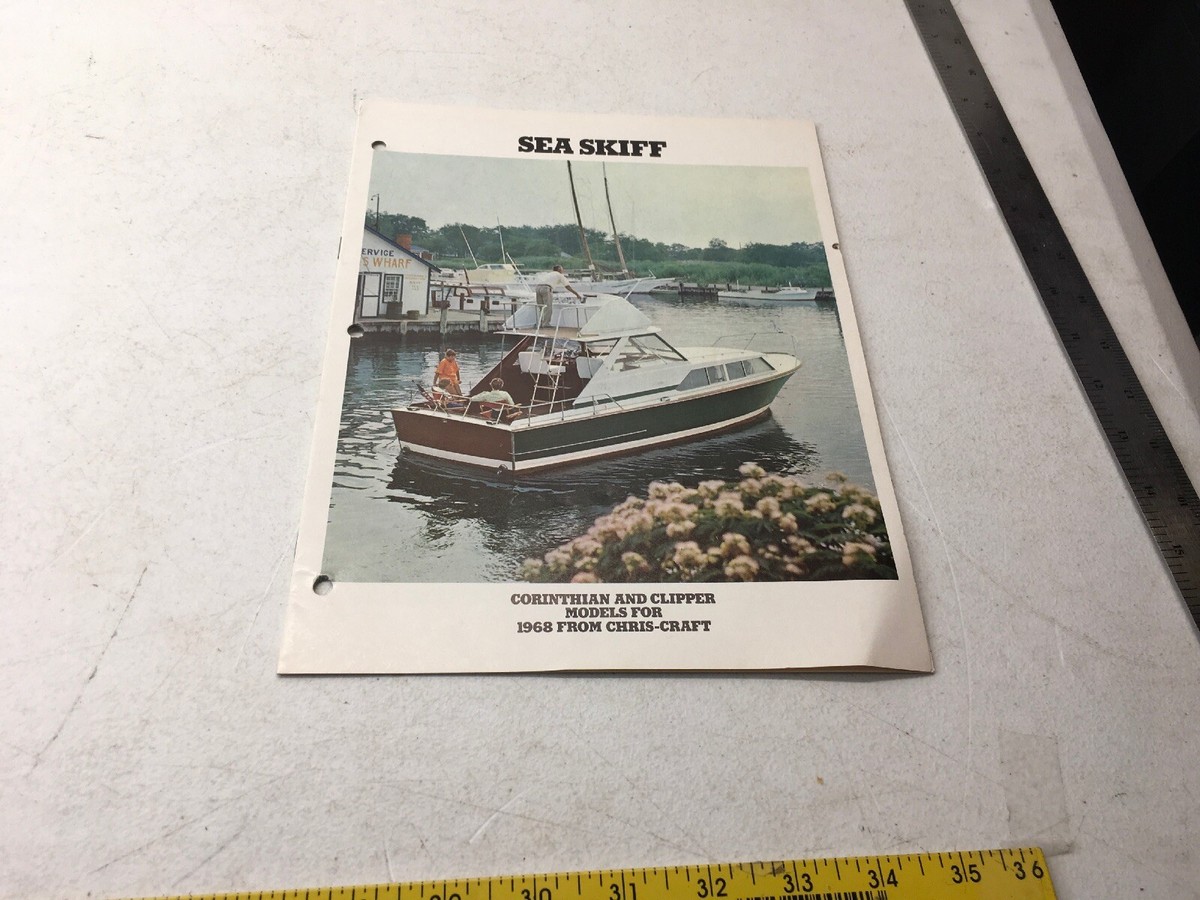 CHRIS CRAFT BOAT SPECS AD BOOK INFO 1967 SEA SKIFF