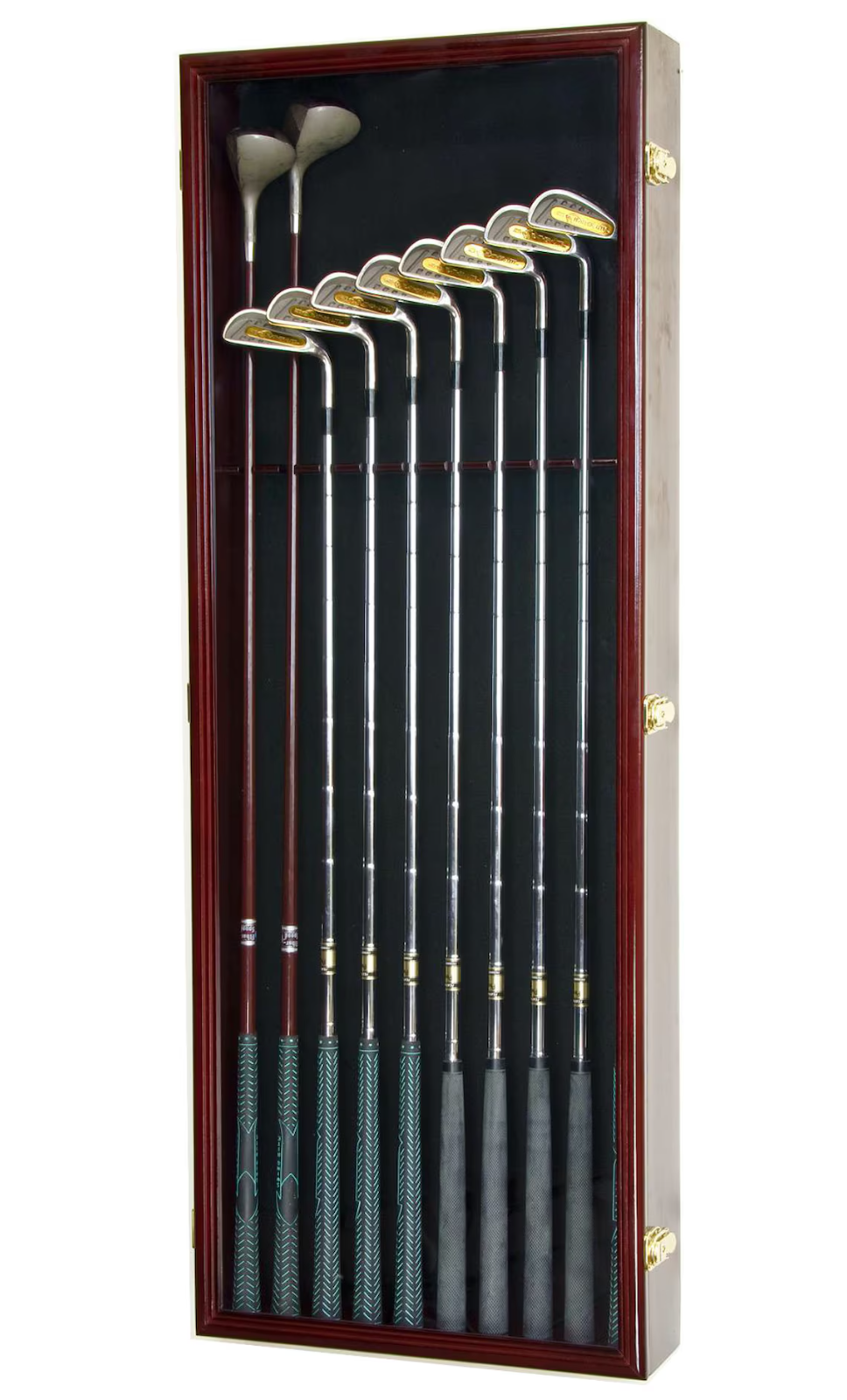 Large Putter Display Golf Club Display Case 10 Large Cherry Putter Iron Driver Ball Cabinet ...