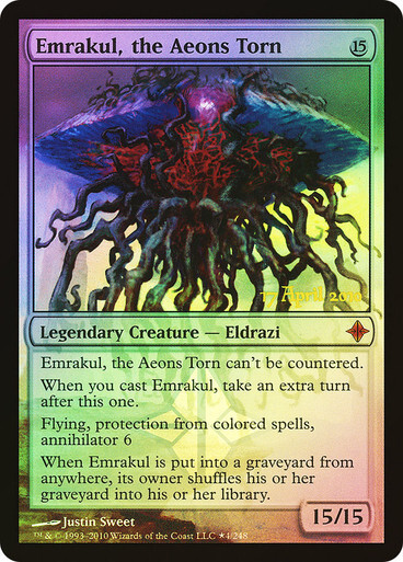 FOIL Emrakul, the Aeons Torn ~ Prelease Rise of the Eldrazi [ NM ] [ Magic MTG ]