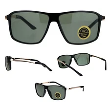 Mens Luxury Tempered Glass Rectangular Plastic Designer Sport Sunglasses