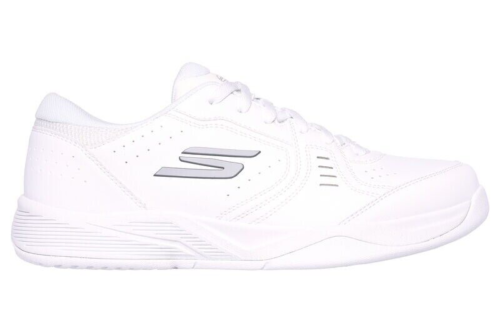 Skechers Mens Viper Court Smash Pickleball Shoes Extra-Wide Shoes (246072WW/WHT)
