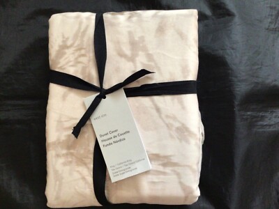 WEST ELM ABSTRACT TAPESTRY DUVET COVER KING/CAL KING SAND  NEW