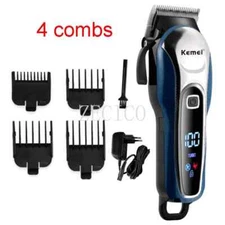 Kemei Professional Hair Clippers Trimmer Kit Men Cutting Machine Barber Salon US