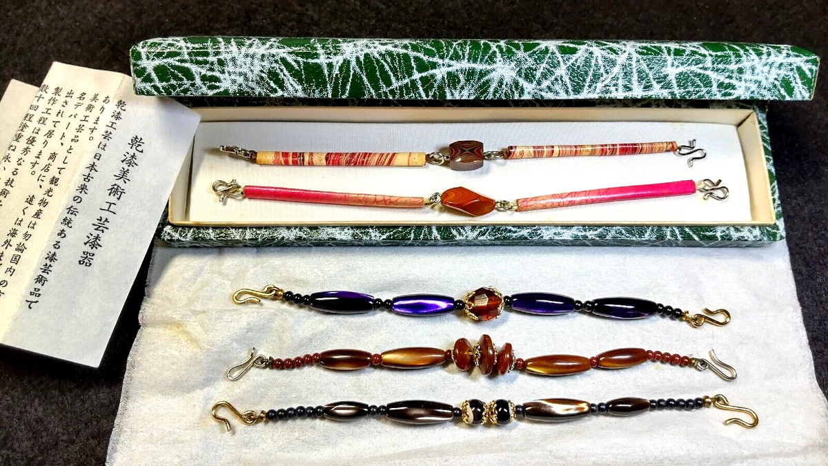 Vintage Japanese Kimono Accessories HAORI-HIMO 羽織紐 5 types from Japan #1350-1