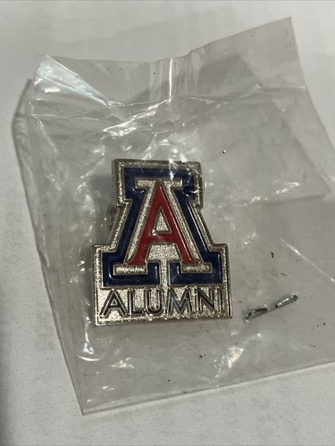 ARIZONA ALUMNI LETTER A PIN 7/8" x 3/4" SILVER TONE. NEW & BAGGED. - Picture 2 of 4