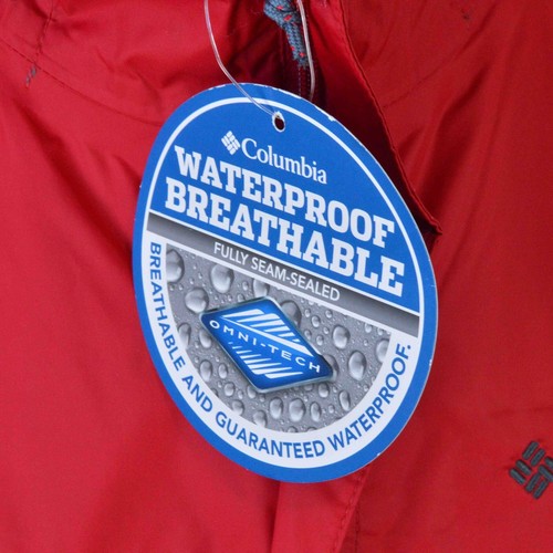 NEW Columbia Mens Watertight II Jacket Small Red OmniTech Outdoors Hiking - Picture 2 of 11