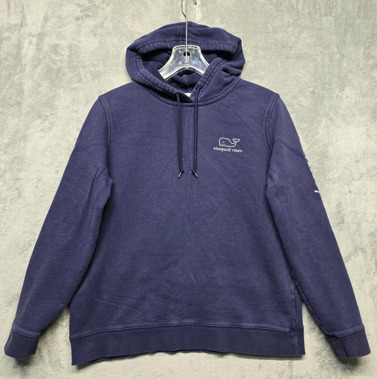 Vineyard Vines Sweatshirt Hoodie Womens Small Blue French Terry Lining Logo