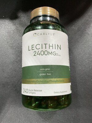 Lecithin 2400mg | 240 Softgels | Phospholipid Supplement | Non-GMO