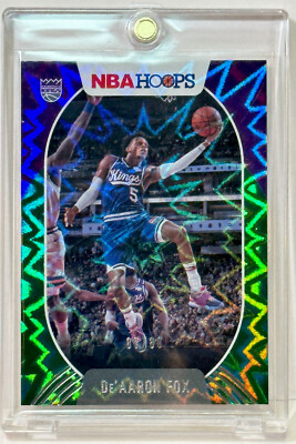 De Aaron Fox 2020-21 Panini NBA Hoops Green Explosion RC 87/89 #89 Rookie Kings
