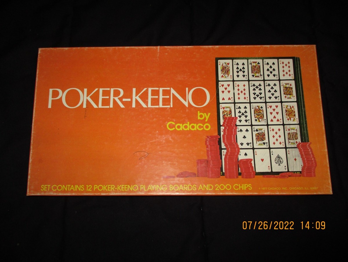 CADACO GAMES NUMBER 340 POKER-KEENO - WITH 12 LAYOUT CARDS AND