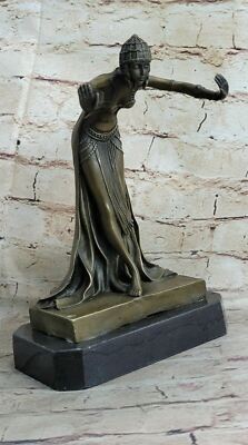 Isis Bronze Sculpture After Claire Jeanne Roberte Colinet Hand Made Figure Gift
