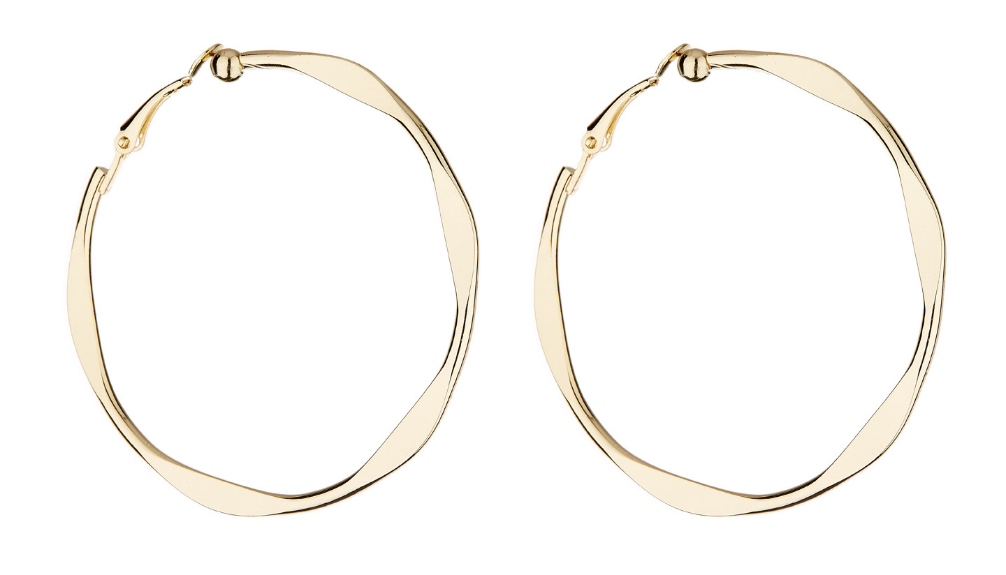 Gold Clip On Hoops womens non pierced ladies hoop earrings - Demi
