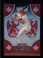 MIKE TROUT 2019 PANINI CRUSADE #8 SILVER PRIZM PARALLEL SP AX4927