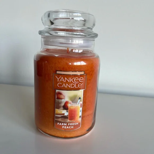 FARM FRESH PEACH☆☆LARGE YANKEE CANDLE JAR☆☆FREE SHIPPING FRUIT SCENT eBay