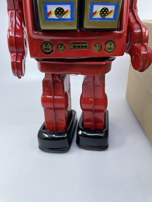 Vintage Star Strider Robot walking Battery Operated Tin Toy